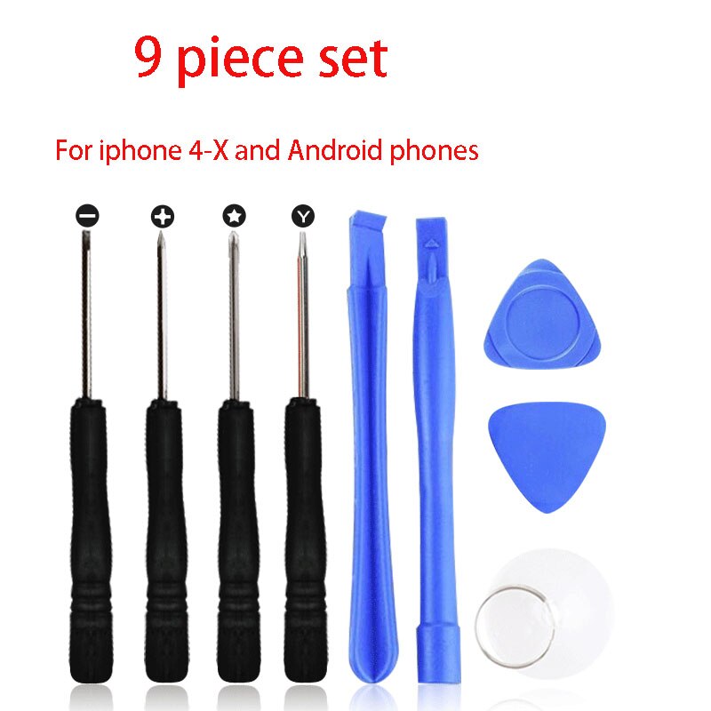 21 In 1 Mobiele Telefoon Reparatie Tool Voor Iphone Mobiele Telefoon Reparatie Kits Pry Schroevendraaier Mobiele Telefoon Reparatie Tool Set: 9 in 1