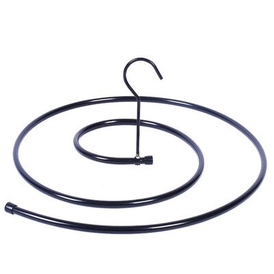 Stainless Steel Blanket Hanger Round Drying Rack Spiral Quilt Sheets Hanger Rotating Rack Clips Save Space Indoor Outdoor Hanger: black