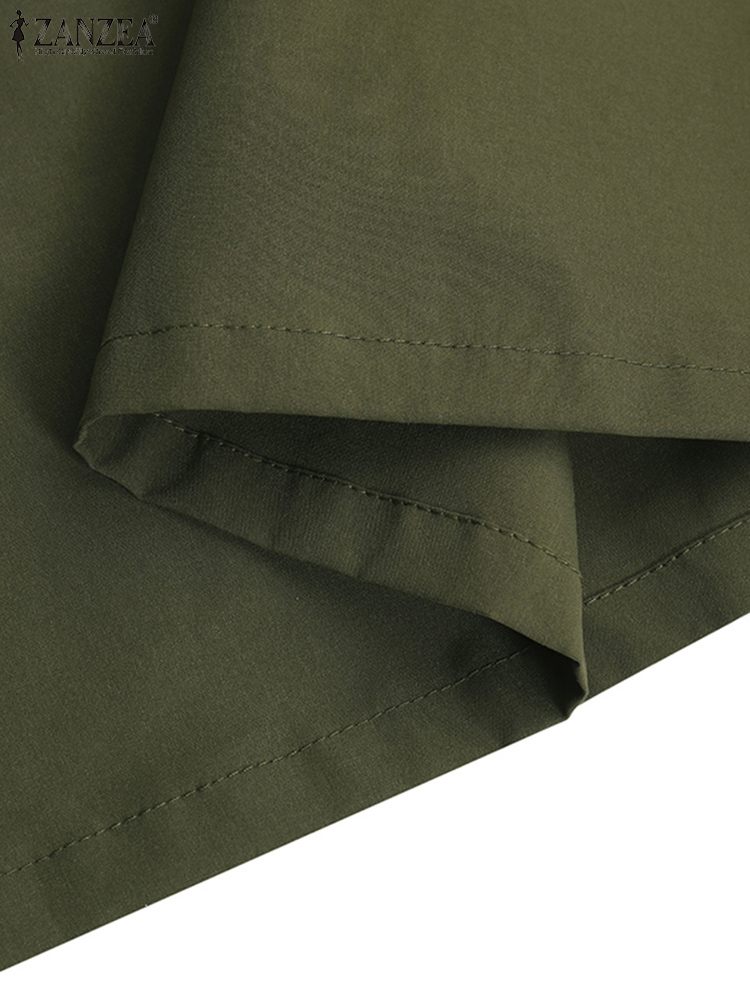 ZANZEA – Robe d'été élégante pour femmes, salopette à bretelles solides, col carré, boucle, 2023