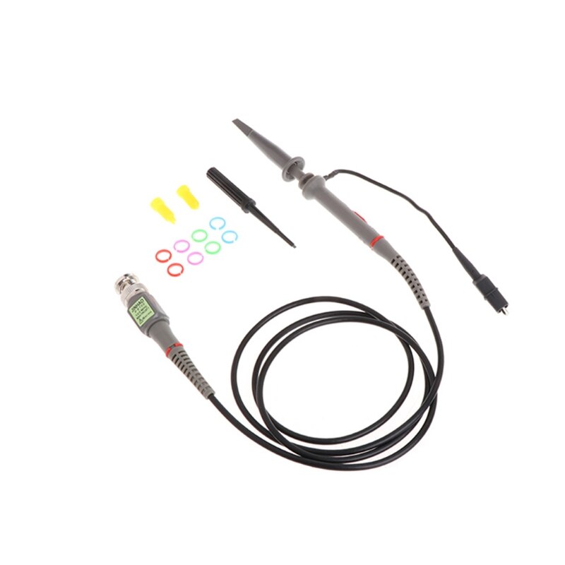 Sonda de osciloscopio de alta precisión, pinza de prueba de cocodrilo con tasa de atenuación ajustable, 1X 10X P6100 MHz, novedad de 100