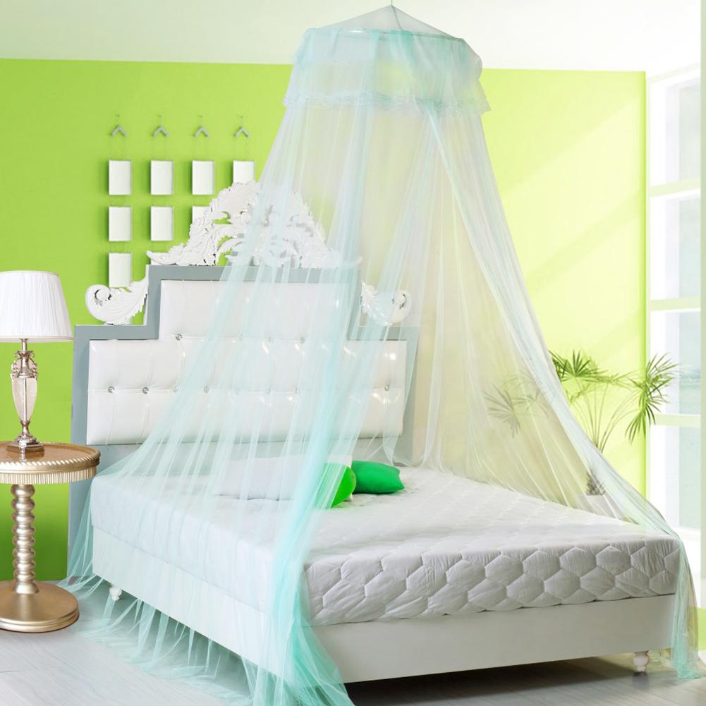 Bed Canopy Double Colors Hung Mosquito Net Princess Bed Tent Curtain Foldable Canopy On The Bed Fairy Lace Dossels