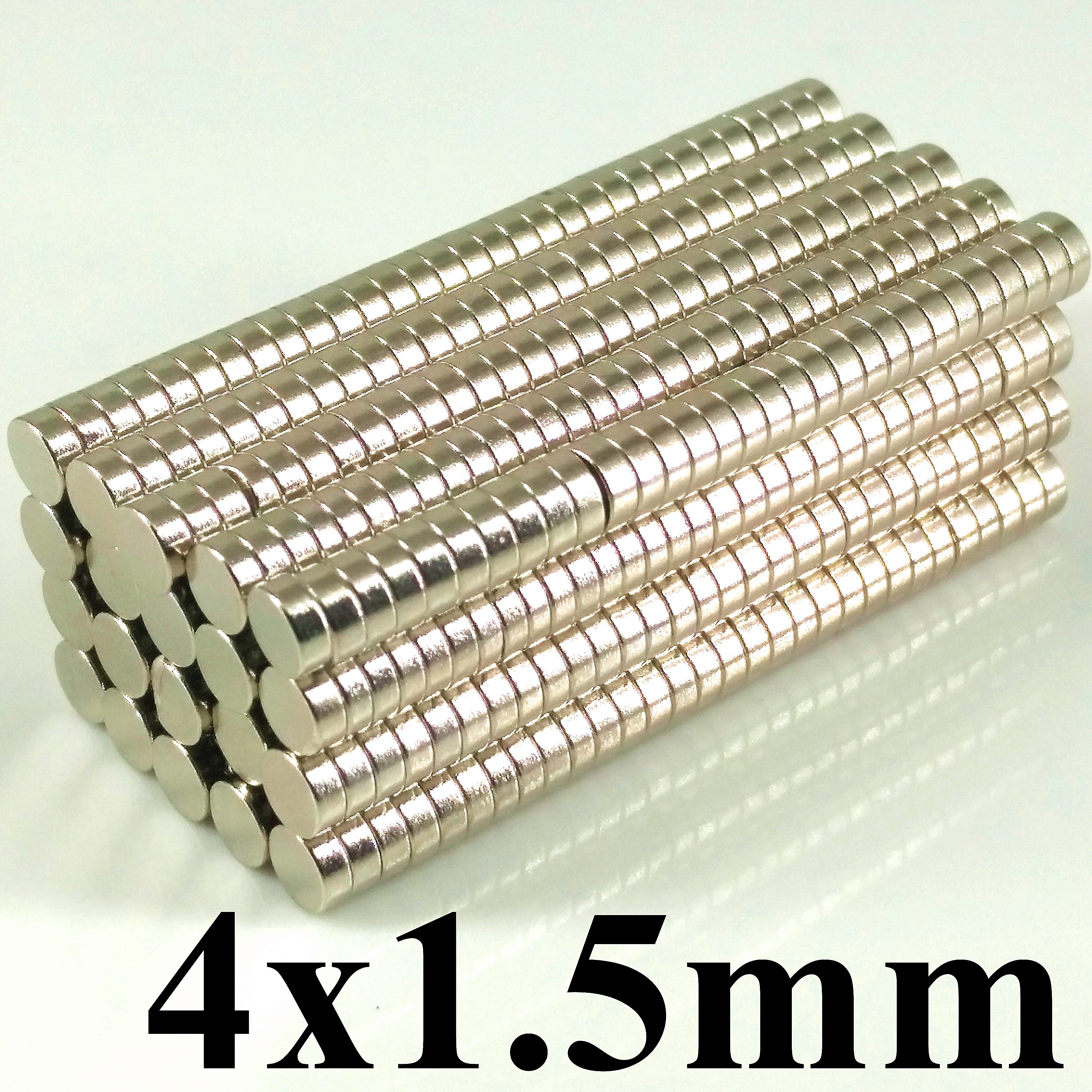 Magneti 100PCS 4mm x 1.5mm Zeldzame Aarde Neodymium Magneten NdFeB Magnetische Materialen Permanente Magneten