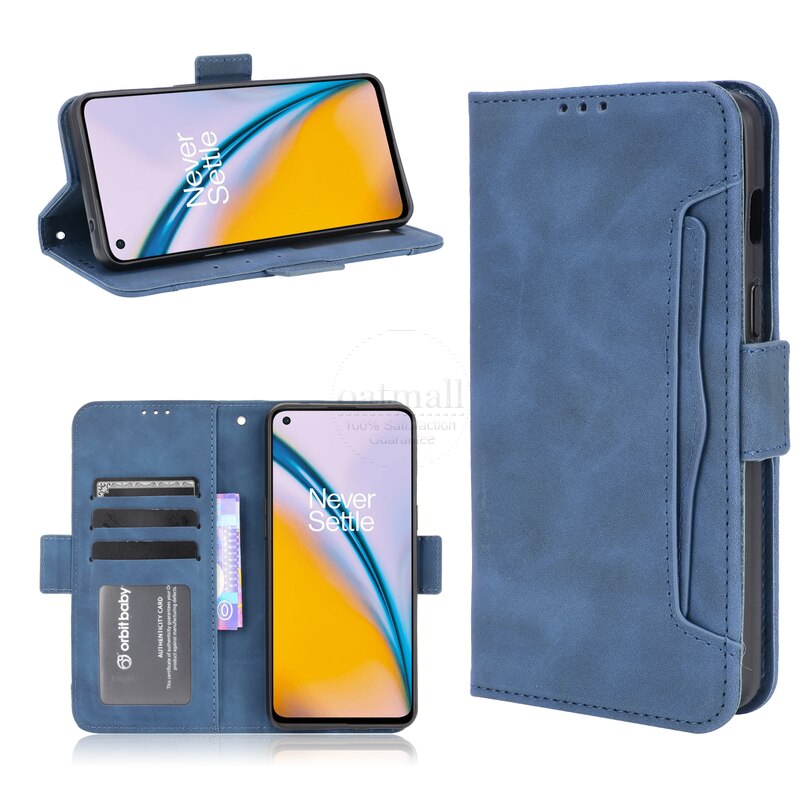 Voor Oneplus Nord 2 5G Wallet Case Magnetische Boek Flip Cover Voor Oneplus Nord2 Card Foto Houder Luxe Lederen telefoon Fundas