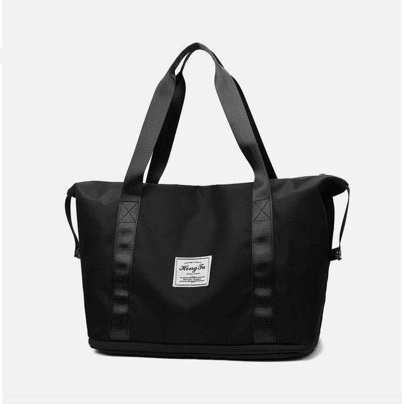 Waterproof Dry And Wet Swimming Shoulder Bags Beach Bag Tote Handbags Female Gym Swimming Storage Bag Outdoor Sports XA183Y: black