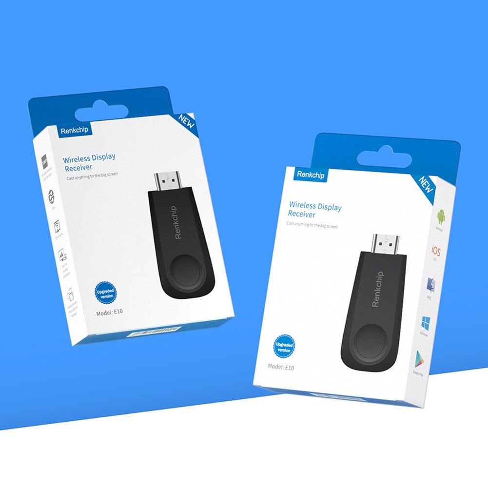 1080P HD Wireless WiFi Screen Mirroring Dongle Portable Wireless Display Adapter Receiver HDMI-compatible Media Player Streamer