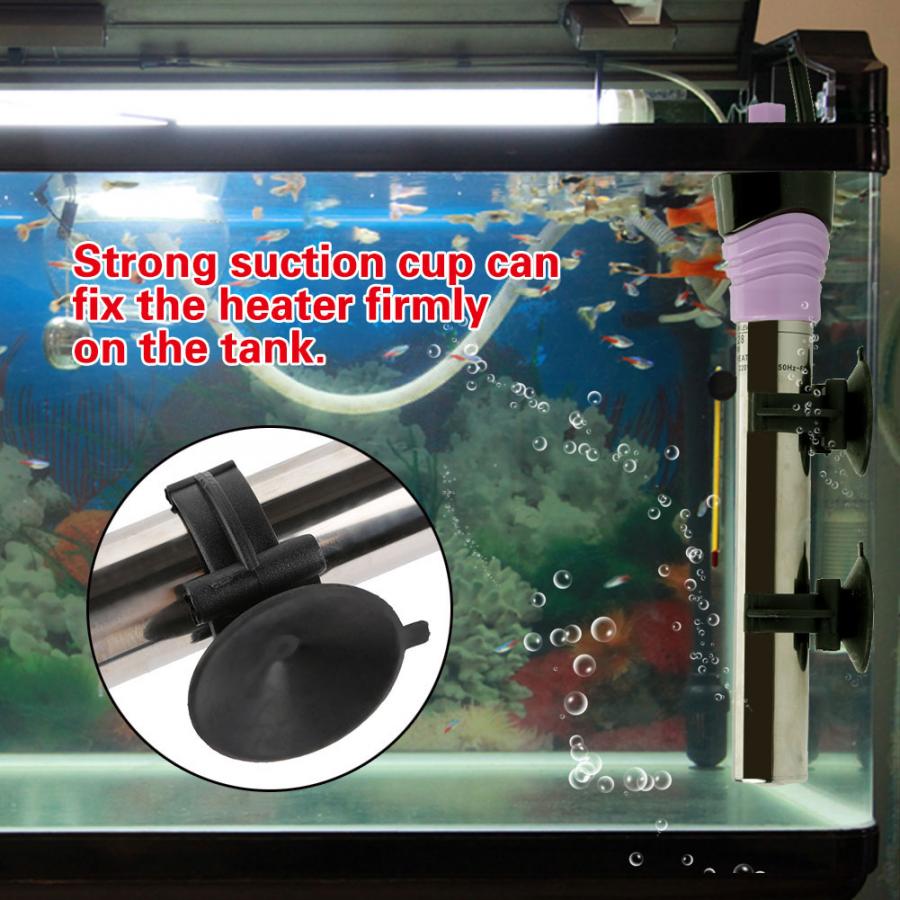 Rvs Fish Tank Verwarmingselement Aquarium Automatische Thermostatische Boiler Isolatie 50-500W Us Eu Plug Power Saving