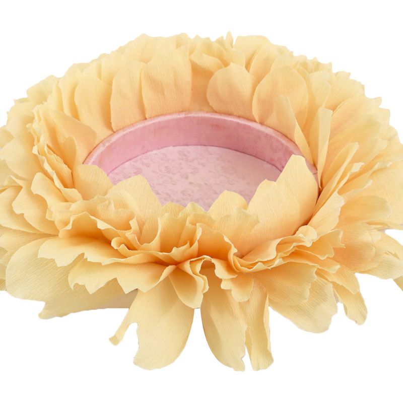 Baby Flower Shaped Posing Container Newborn Infant Big Petal Photography Props: Orange