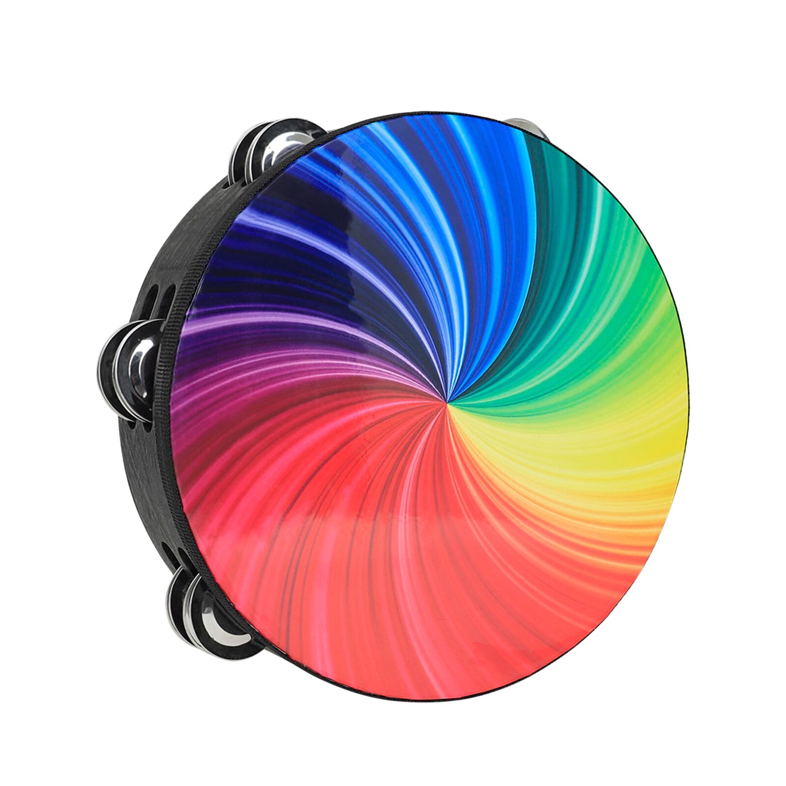 8" Tambourine with Double Row Jingles Music Learning Instuments Home Party Play Toys