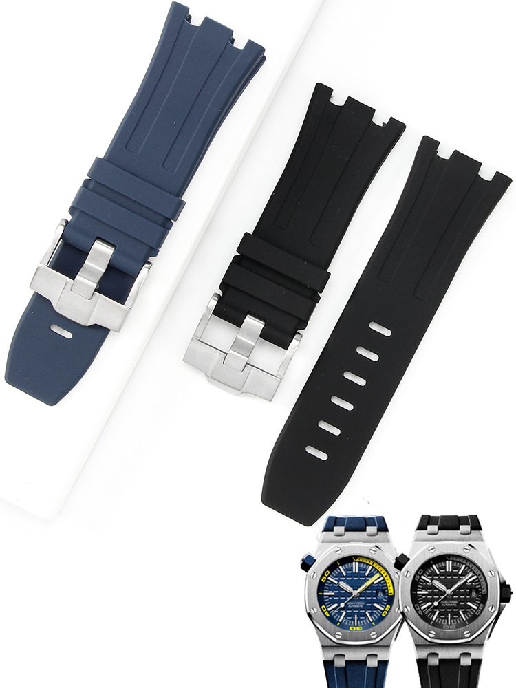 28 mm 30 mm wasserdichtes Silikon-Uhrenarmband für AP königlich Eiche Off-Shore 15710 1570 Gummi-Armbinde