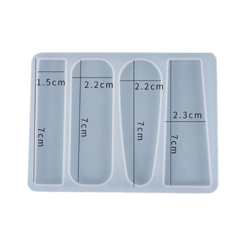 Przezroczysta żywica epoksydowa żywica formy klips do włosów Barrette odlewania formy silikonowe DIY rzemiosło biżuteryjna spinka do włosów Making Tools: 5