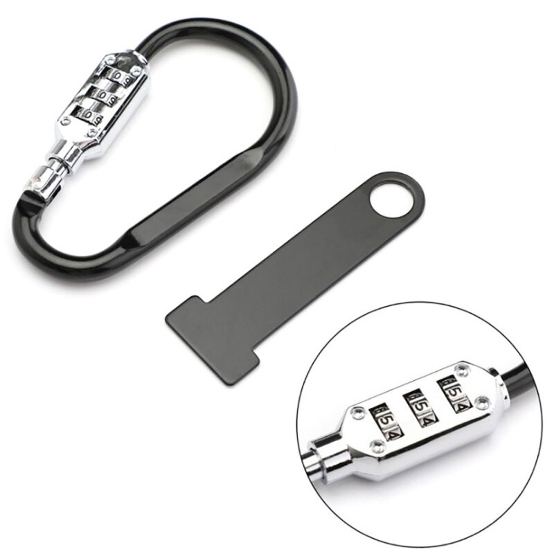 Motorcycle Helmet Lock Buckle Scooter Anti-theft Open Face Helmet Lock Fastener Lock T-bar 3-Digit Combination Bike Tools