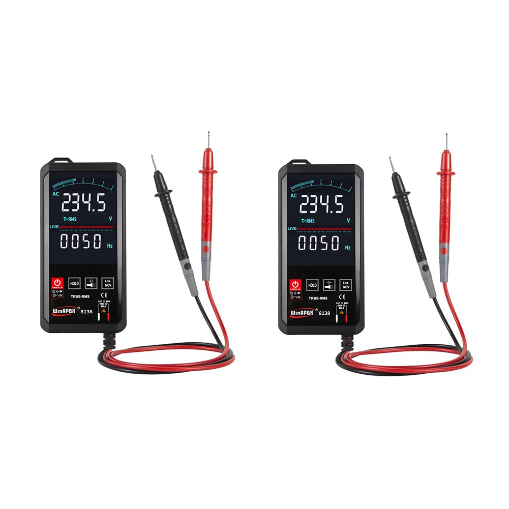 Touch Screen Multimeter Automatische Digitale Multimeter 6000 Telt Intelligente Scanning Ac Dc Meting Ncv True Rms Meting