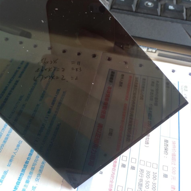 Transparent svart plexiglas plastplåt akrylskiva organiskt glas polymetylmetakrylat 1mm 3mm 8mm tjocklek 200*200mm