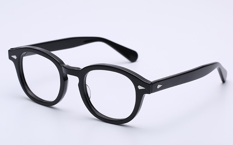 Håndlavede acetat briller stel kvinder mænd johnny depp brillerammer mærke skildpadde optisk brille demi nærsynethed: 8