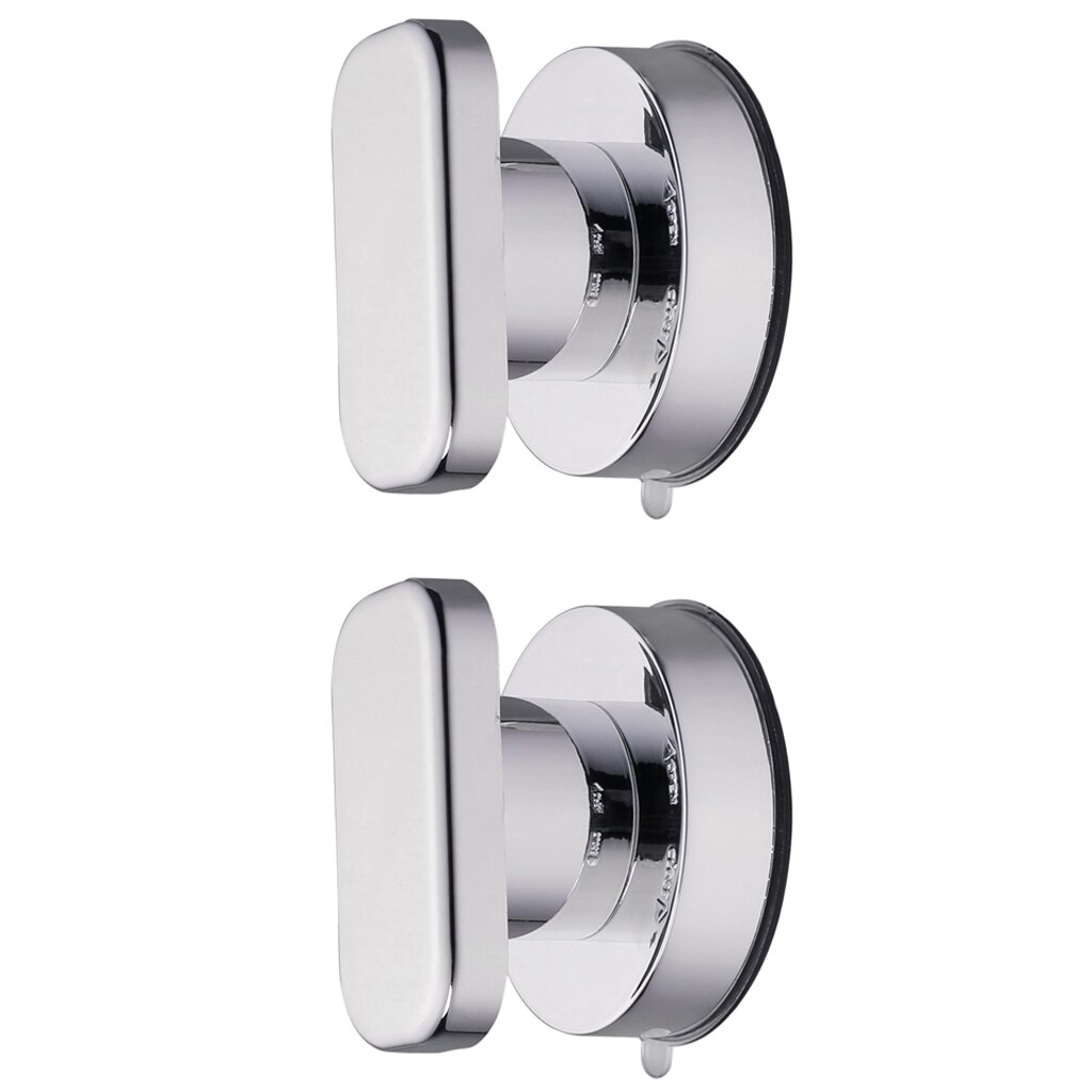 2 stk badeværelse bruser glasdør sugekop sikkerhedshåndtag håndtag vægmonteret gelænder badekar håndtag (sølv farve)