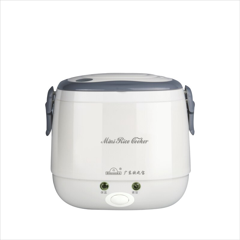 Onezili 3 kopper mini riskoker varmere risgrøtsuppe liten riskoker husholdning elektrisk riskoker matte dampkoker: Hvit