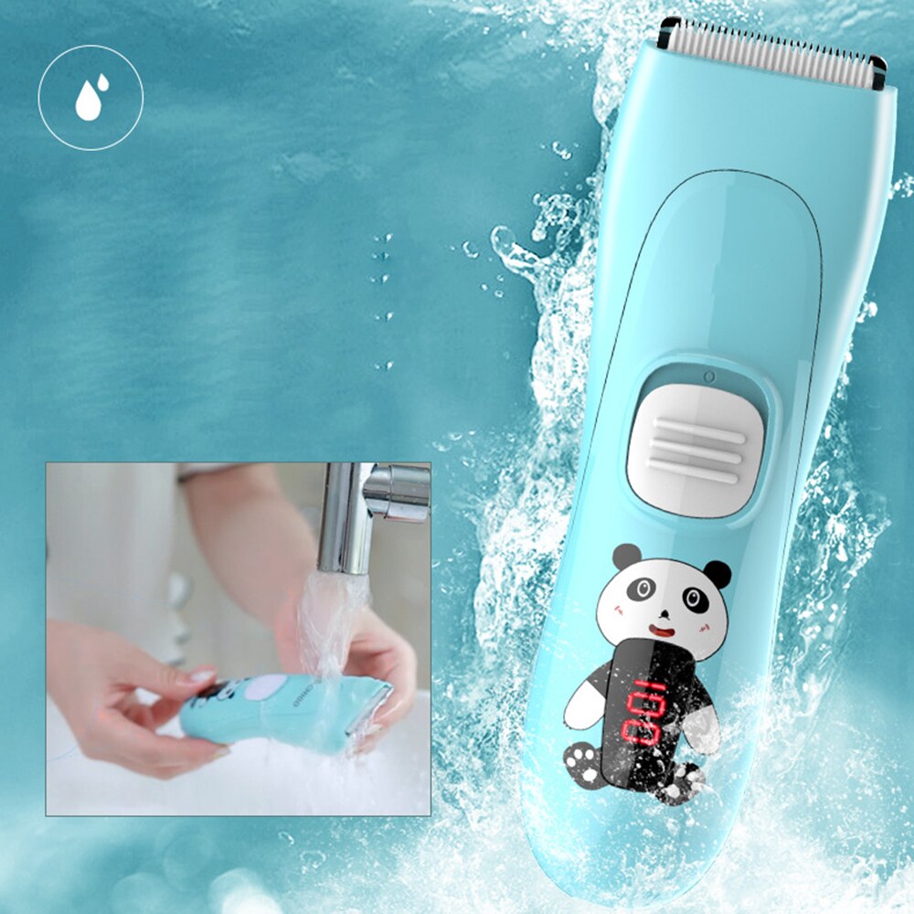 Electric Baby Hair Clippers Ceramic Hair Trimmer Ultra Quiet Waterproof Rechargeable Cordless Haircut Kit Set for Infants