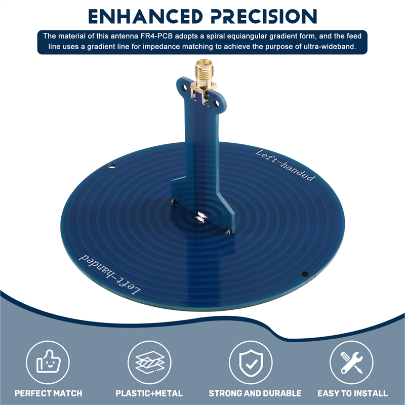 Antenna forw-uwb ultra wideband 120 mhz -6 ghz 10cm sma per misure a banda larga di analisi dello spettro direzionale: Bianco