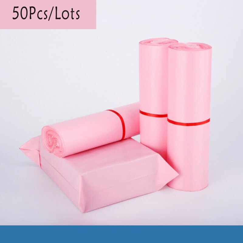 50Pcs/Lot Courier Bag Envelope Storage Bags Packaging Package Mailing Bags Self Adhesive Seal Plastic Transport Bag