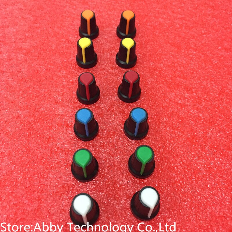 6 Waarden * elk 10 stks = 60 stks/partij; HW Plastic Potentiometer Knop Assortiment Kits