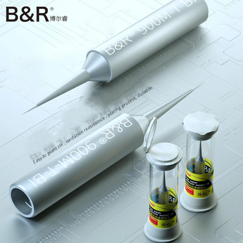 Puntas de soldador ultradelgadas de 0,1mm, 900M-T-BI/BS, junta de soldadura de larga vida, transferencia de calor de alta velocidad, soldadura de hierro