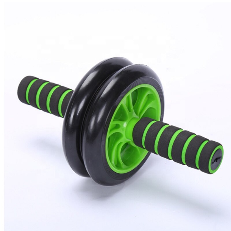 ABS Plastic Muscle Exercise Equipment Fitness Equipment Double Wheel Abdominal Power Wheel Ab Roller Gym Roller Trainer Training