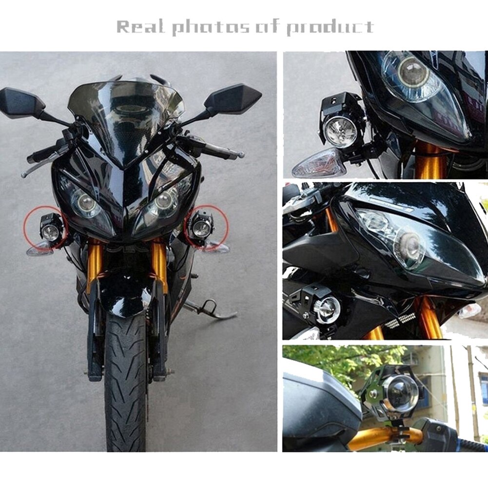 2 unidades/juego de luces LED U5/U7, superbrillantes, para motocicleta, foco de luz de carrera