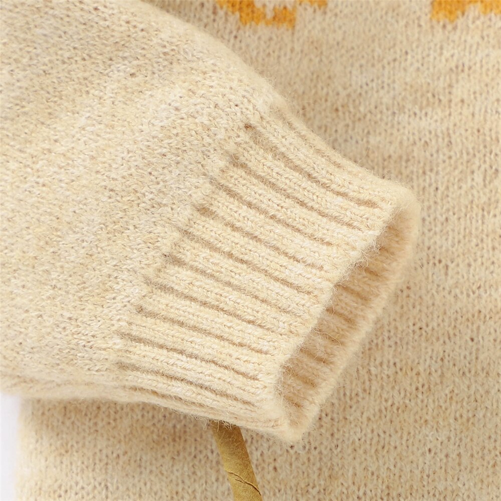 WenaZao, ropa para niños, suéter con estampado de leopardo, abrigo, cárdigan de punto con botones y cuello redondo de manga larga para niñas, Tops para Otoño e Invierno