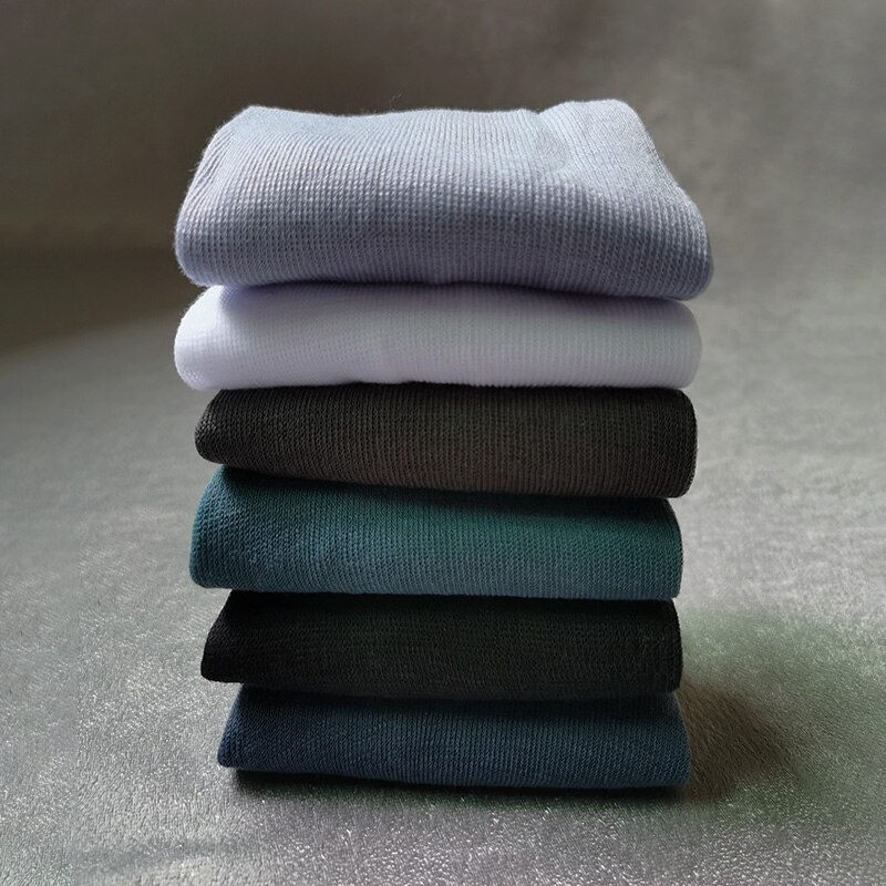 6 paires/lot bambou fibre hommes chaussettes minces longues chaussettes équipage été soie chaussettes homme affaires décontracté doux élastique chaussette mâle Calcetine