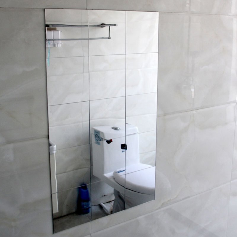 50*200cm DIY Mirror Wall Sticker Self-adhesive PET Full Body Soft Mirror Bathroom Waterproof Sticker Home Living Room Decor