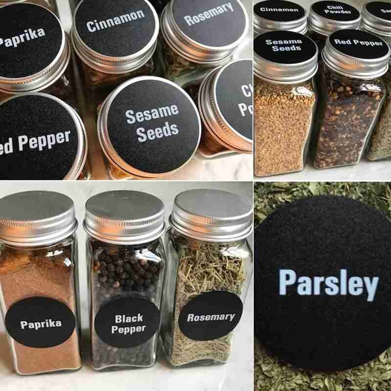 Waterproof Chalkboard Kitchen Spice Label Stickers Stickers Blackboard Bottles Home Tags Jars Labels E2R6