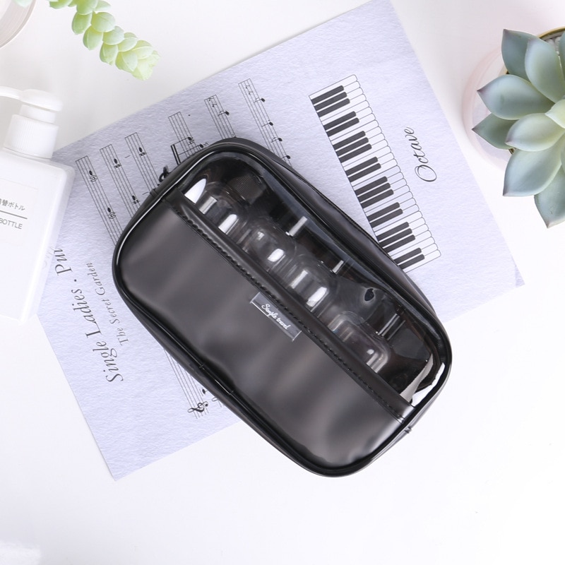 Women Cosmetic Bag Transparent PVC Makeup Bag Set Travel Wash Kit Storage Organizer Pouch Toiletry Box Bag Tote Handbag Pouch