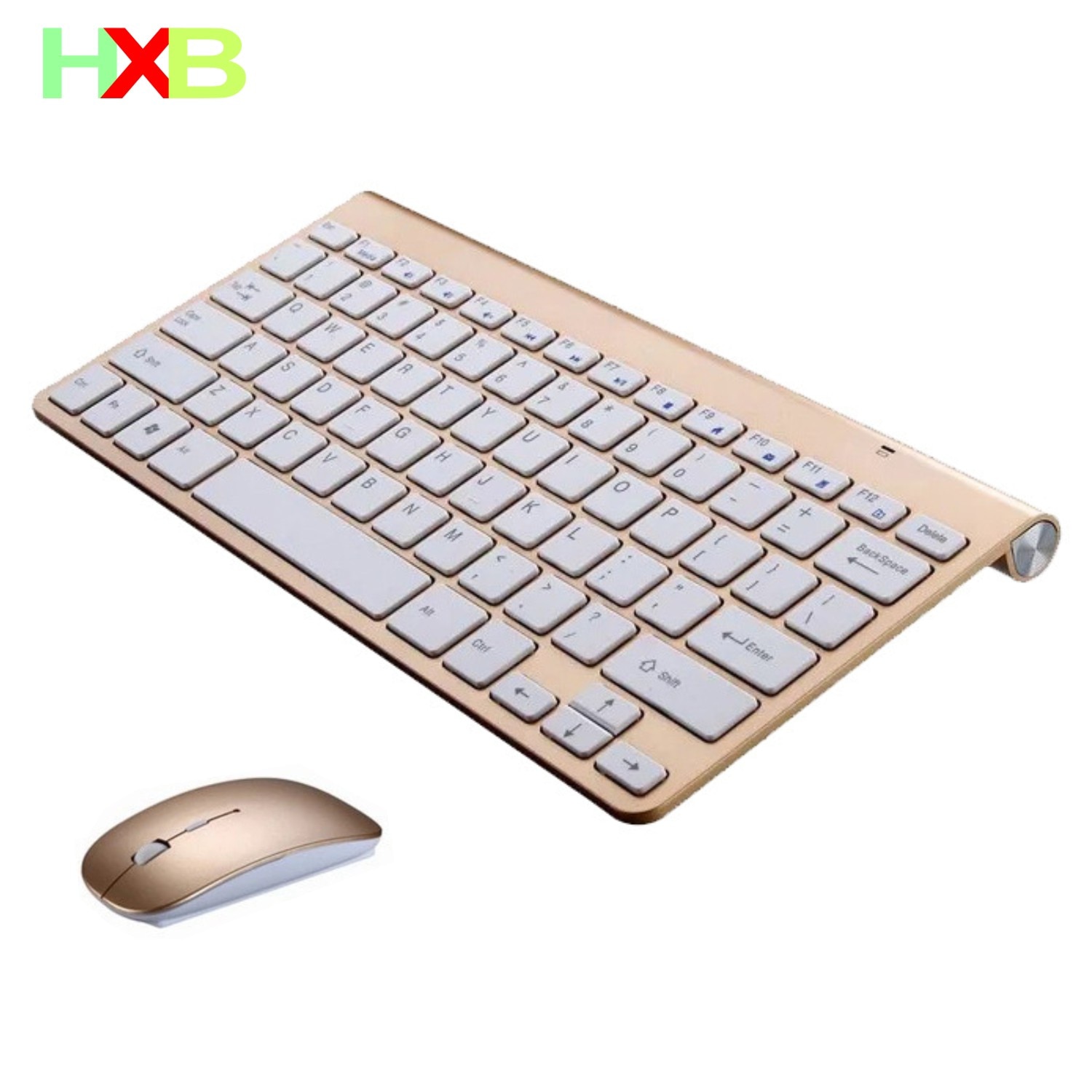 HXB Keyboard Mouse Wireless Keyboard and Mouse Combo MINI Ultra Slim Ergonomic Mouse Keyboard For Macbook Laptop PC Notebook MI