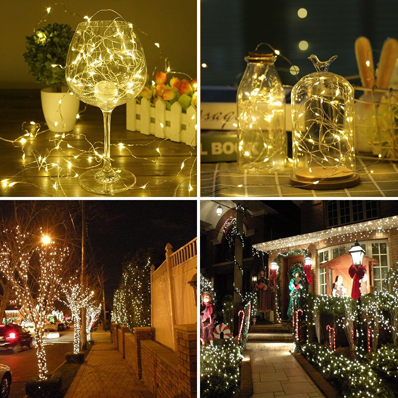 Usb Led String Licht Afstandsbediening 20M 200LED Fairy String Licht Koperdraad Voor Bruiloft Kerstvakantie Decor Lamp