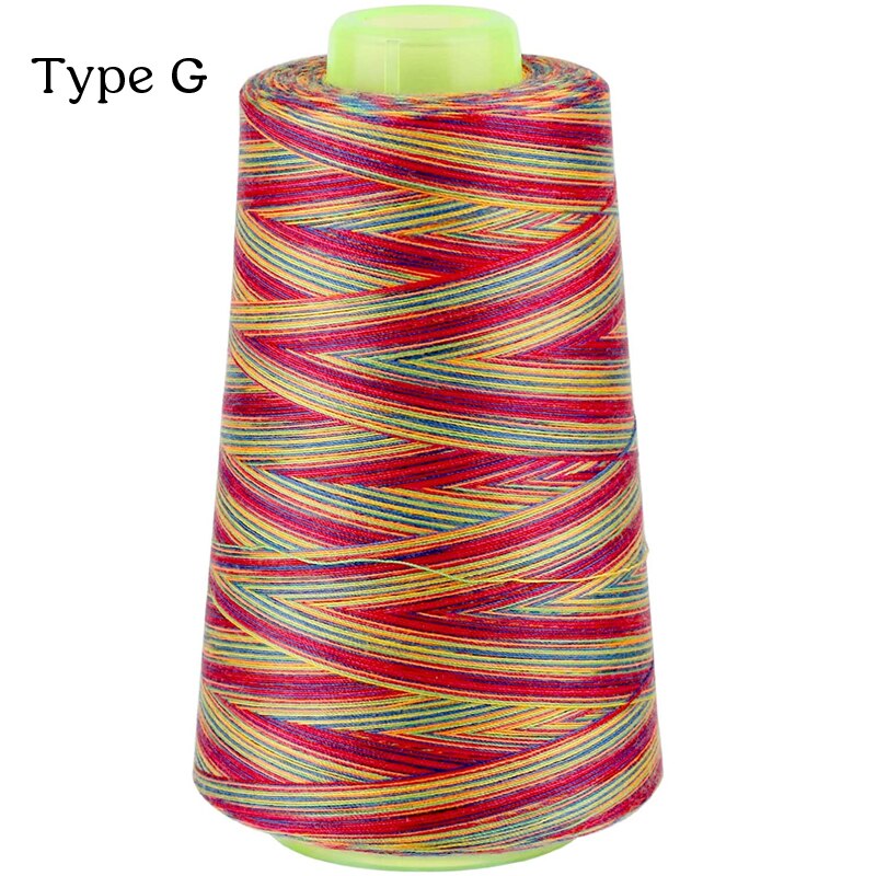 Nonvor 3000 Yards Rainbow Sewing Thread Multifunctional Polyester Sewing Thread for Regular Sewing Quilting Overlock Embroidery: Type G