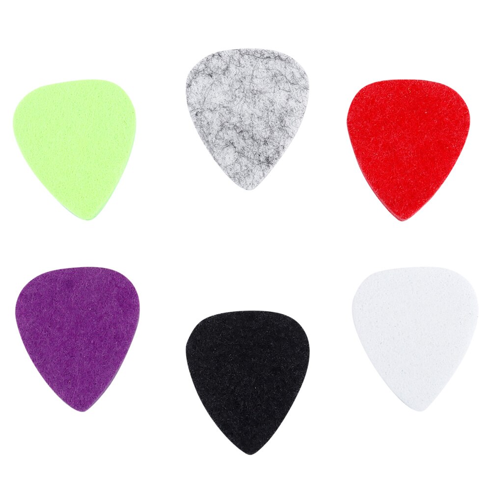 6Pcs Gitaar Plectrumwool Vilt Gitaar Pick Gitaar Accessoire Ukulele Plectrums