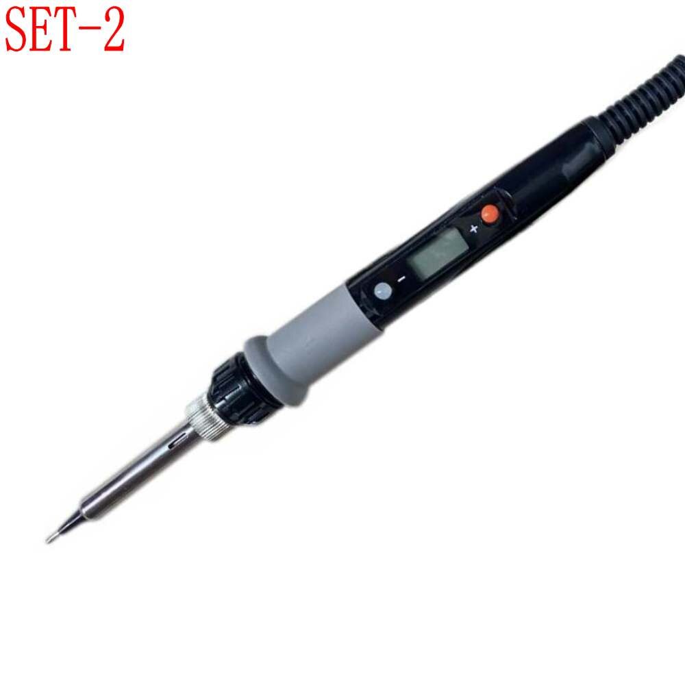 Digital Display Electric Soldering Iron Repair Station 220V 110V 60W 80W Temperature Adjustable Welding Soldering Tips Tools: SET-2 / US