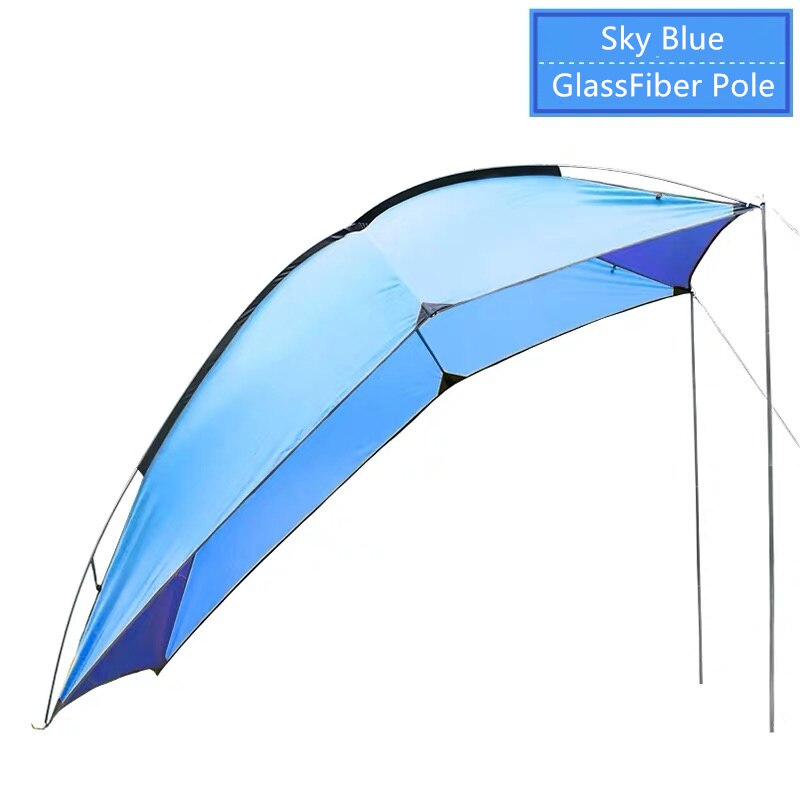 JayCreer RV Awning Operation Car Roof Trunk Tent Shelder For SUV ,RV,Seadan: Blue GlassFiber Pole