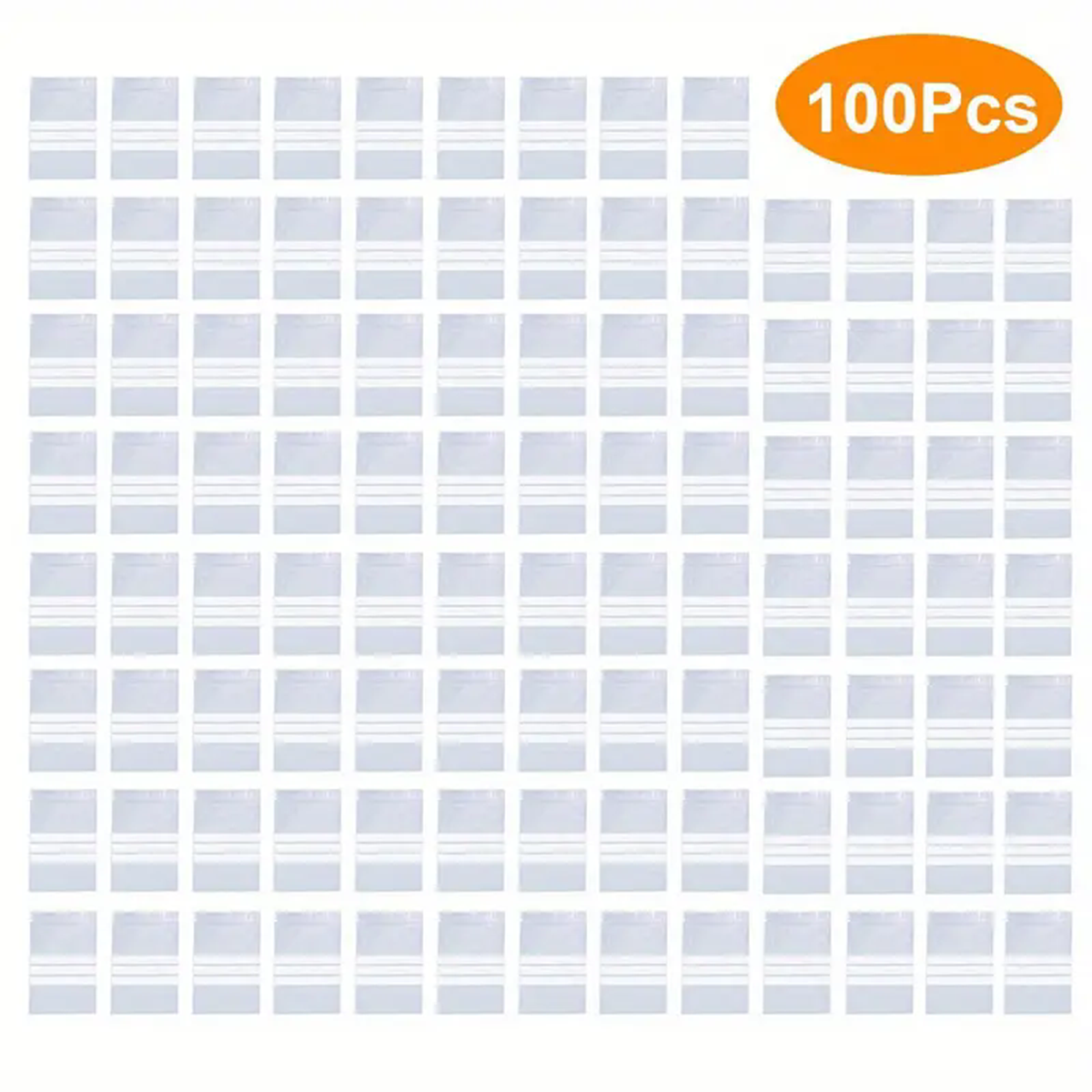 Ziplock Plastic Zakjes - 100 Stuks - Zelfsluitend - Beschrijfbaar - Opbergzakjes