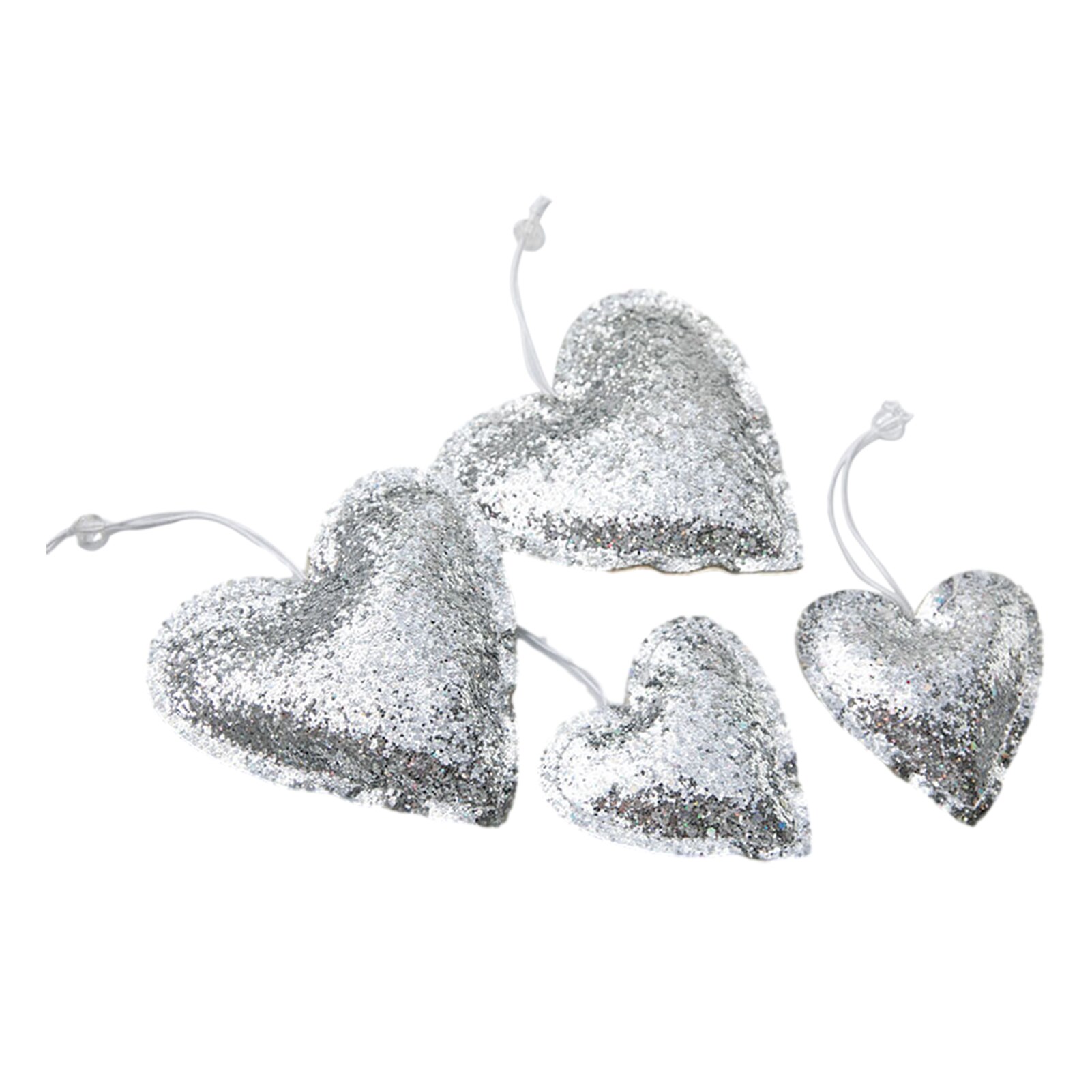 Home Decor Valentijnsdag Liefde Ster Opknoping Ornament Wanddecoratie Star Heart Shape Decoratings Accessoires: Silver Heart