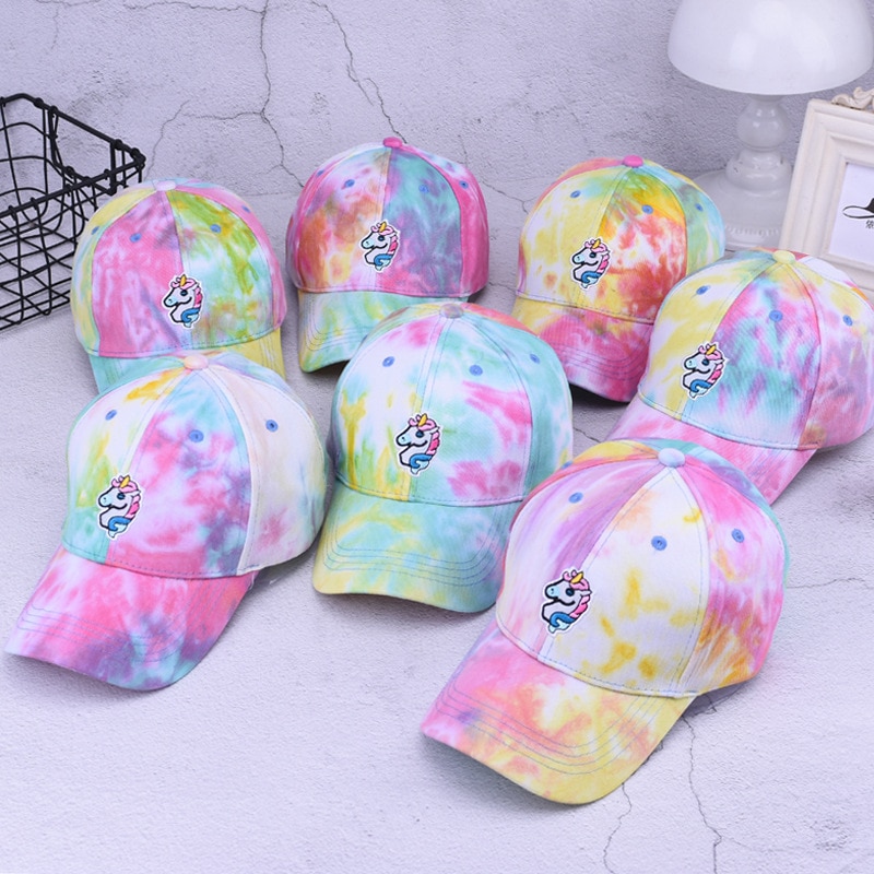 Girls Heart Unicorn Institute Wind Baseball Hat Summer Cartoon Sweet Cute Curved Cap women hats