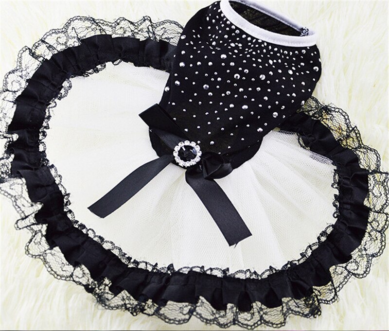 Vestido con tutú para perro, falda de encaje, Gato de princesa, ropa de XS-L, vestido de para suministros para perros mascota, 1 Uds.