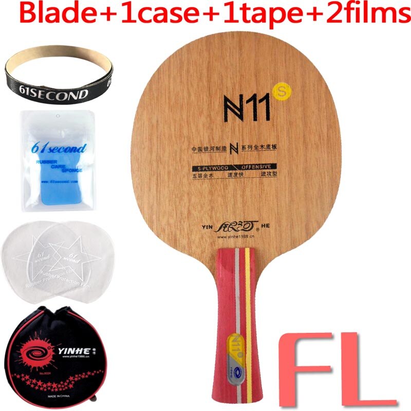 Galaxy Milky Way Yinhe Blade N11s N 11s N-11s OFFENSIVE for Table Tennis Racket Balls Racquet Sports Shakehand: FL with YM case