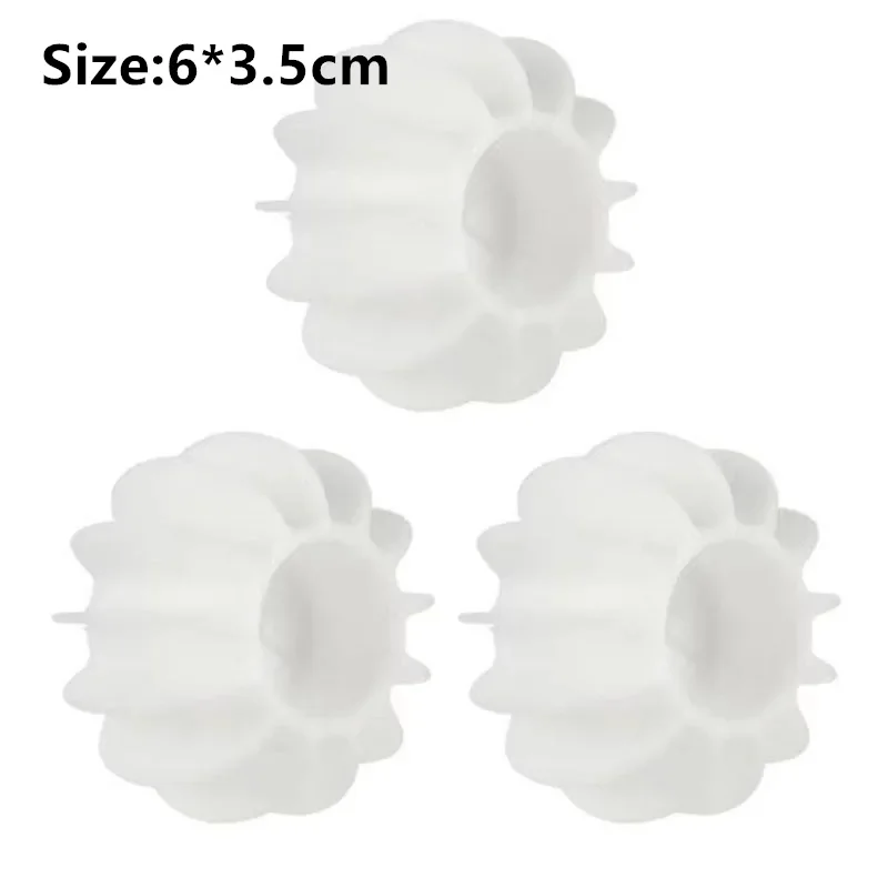 Bola de lavanderia reutilizável de silicone, 10cps, ferramentas de limpeza de cabelo, removedor de pelos de animais de estimação, máquina de lavar, coletor de cabelo de gato, bola de lavanderia: TRANSPARENT