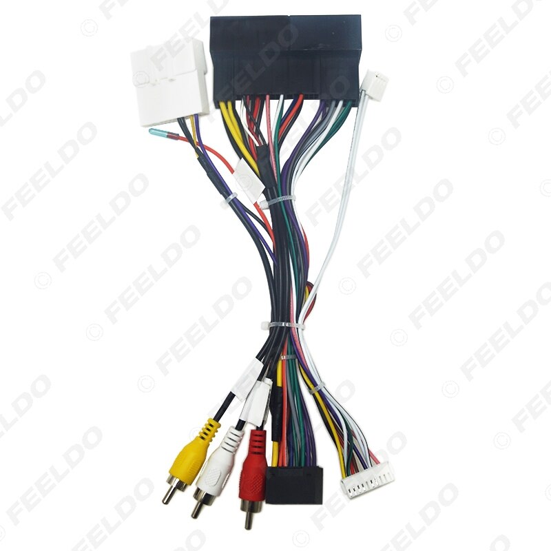FEELDO Car Radio Audio 16PIN Android Power Calbe With Canbus Box For Hyundai IX45 Sonata Wiring Harness Adapter: A only cable