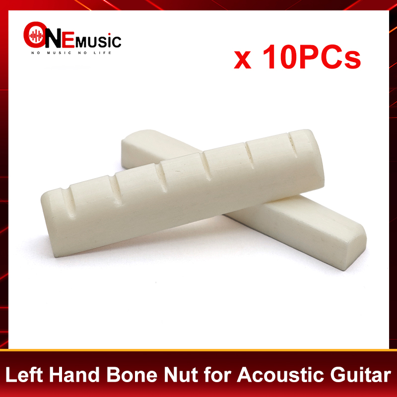 10 Stuks Links-Hand Bone Moer Voor 6-Snarige Akoestische Gitaar 43X6X8.5 Mm Vee bot Moer Linkerhand Gitaar Moer Muziek Instrument Onderdelen