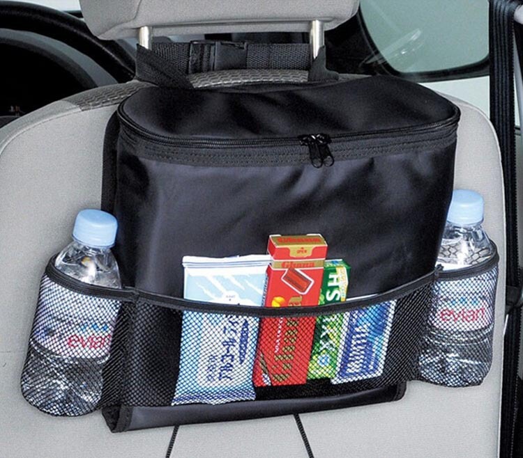 Multifunctionele Automotive Stoel Organizer Mum Bag Oxford Waterdichte Baby Fles Thermische Zak Koeltas met Tissue Dozen
