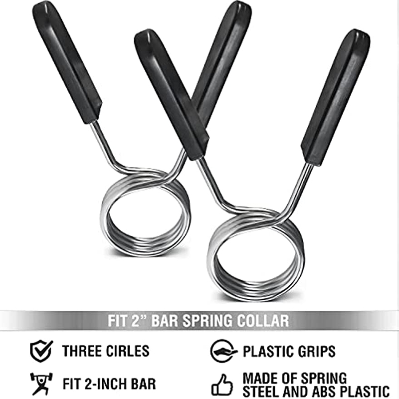 Spring Clip Collars For Weight Bar Dumbbell Lock Collar Handles Barbell Clamps Bumper Plate for Weightlifting Strength Training
