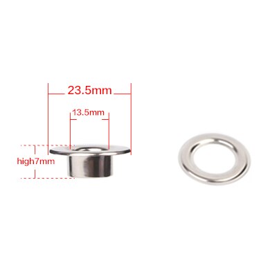 Topp flat malje 100 sett colthes tilbehør fabrikk direkte salgsstøtte 12mm-21.3mm: 13.5 x 23.5 x 7