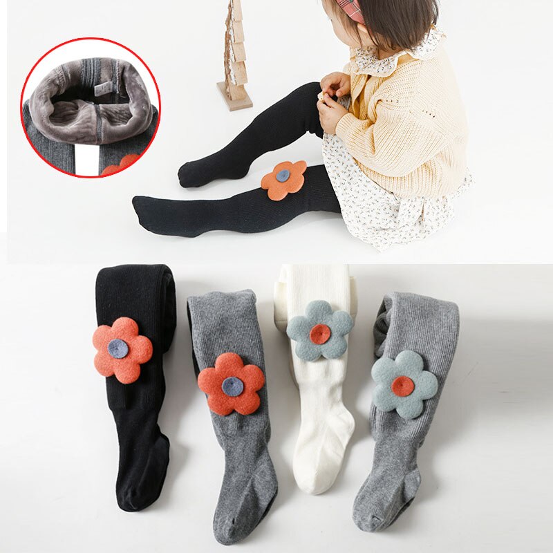 Girls Tights Princess flowers Baby Girl's One-Piece Pantyhose Baby spring Autumn winter Style Trousers winter Stockings